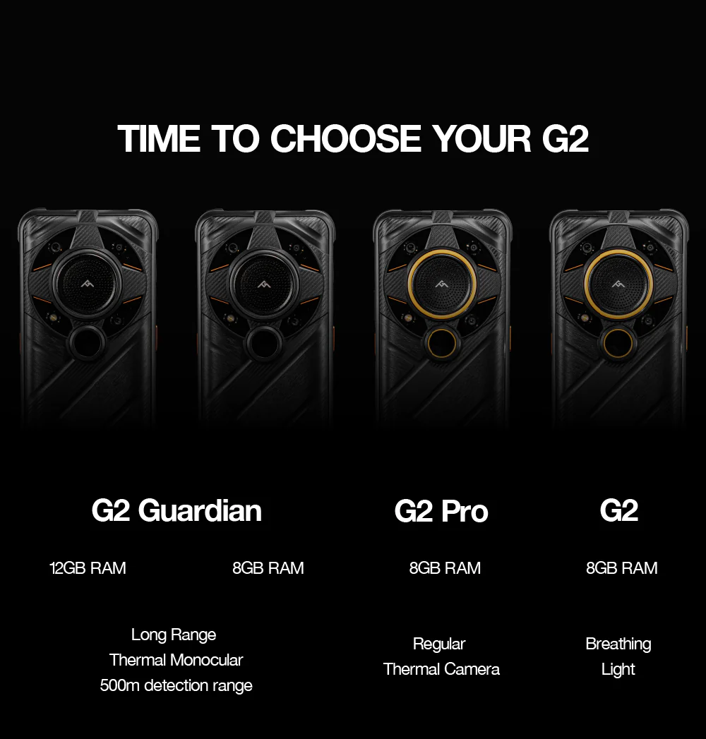 AGM G2 Guardian | 5G Unlocked Rugged Smartphone | Thermal Monocular Long Detection Range: 500m/yd | 10 mm Objective Lens - Image 11